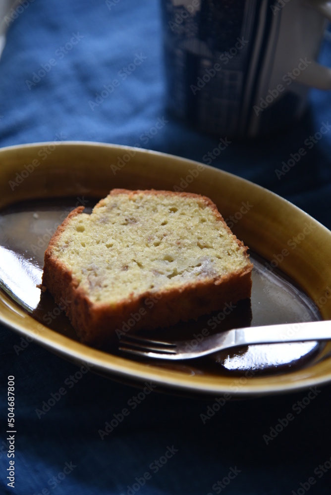 slice of homemade banana loaf