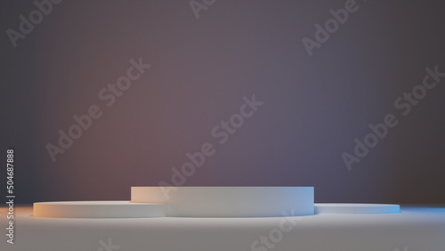 podium with smooth light, 3d rendering