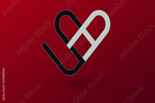 red paper heart SA love Logo