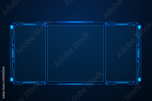 Sci fi futuristic user interface, HUD template frame design, Technology abstract background	