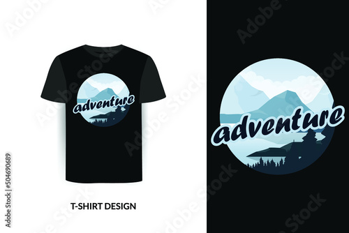 Adventure t-shirt design premium vector file