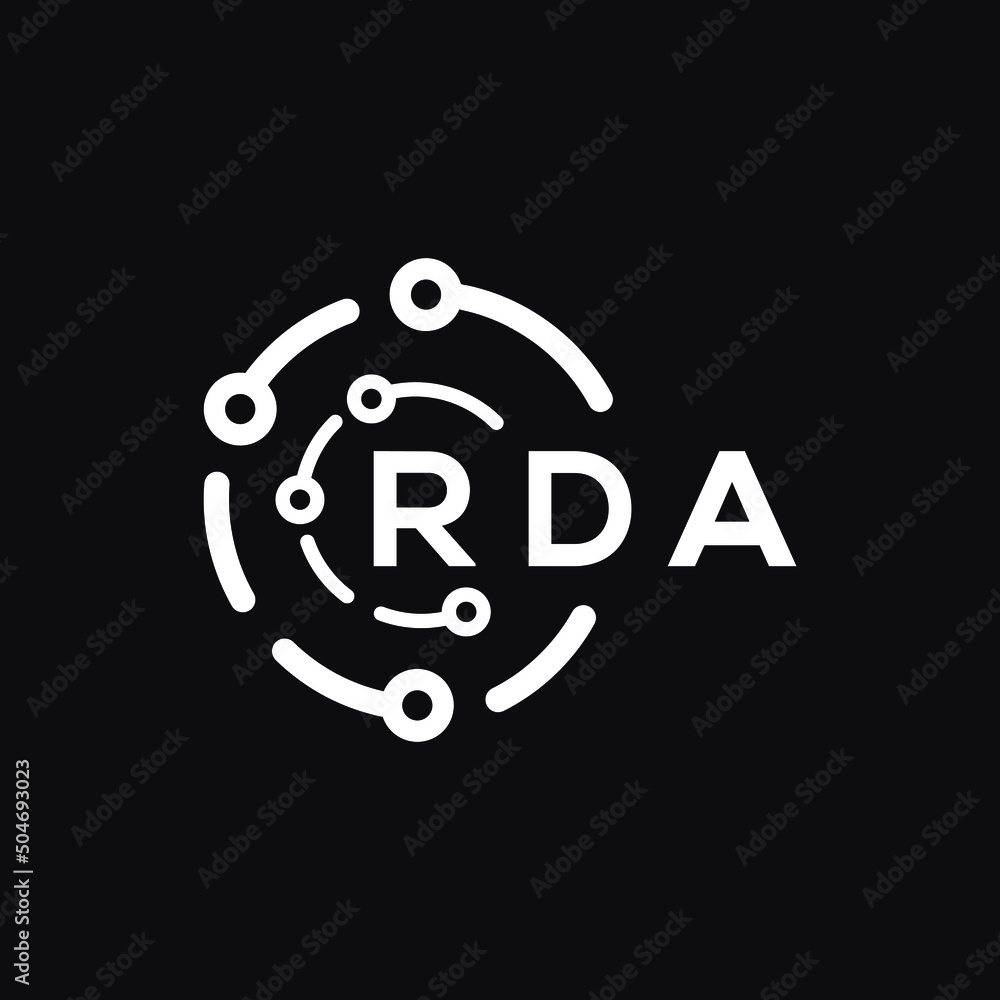 RDA technology letter logo design on black background. RDA creative initials technology letter logo concept. RDA technology letter design.
RDA technology letter logo design on black background. RDA creative initials technology letter logo concept. RDA technology letter design.