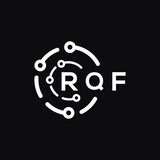 RQF letter logo design on black background. RQF  creative initials letter logo concept. RQF letter design.