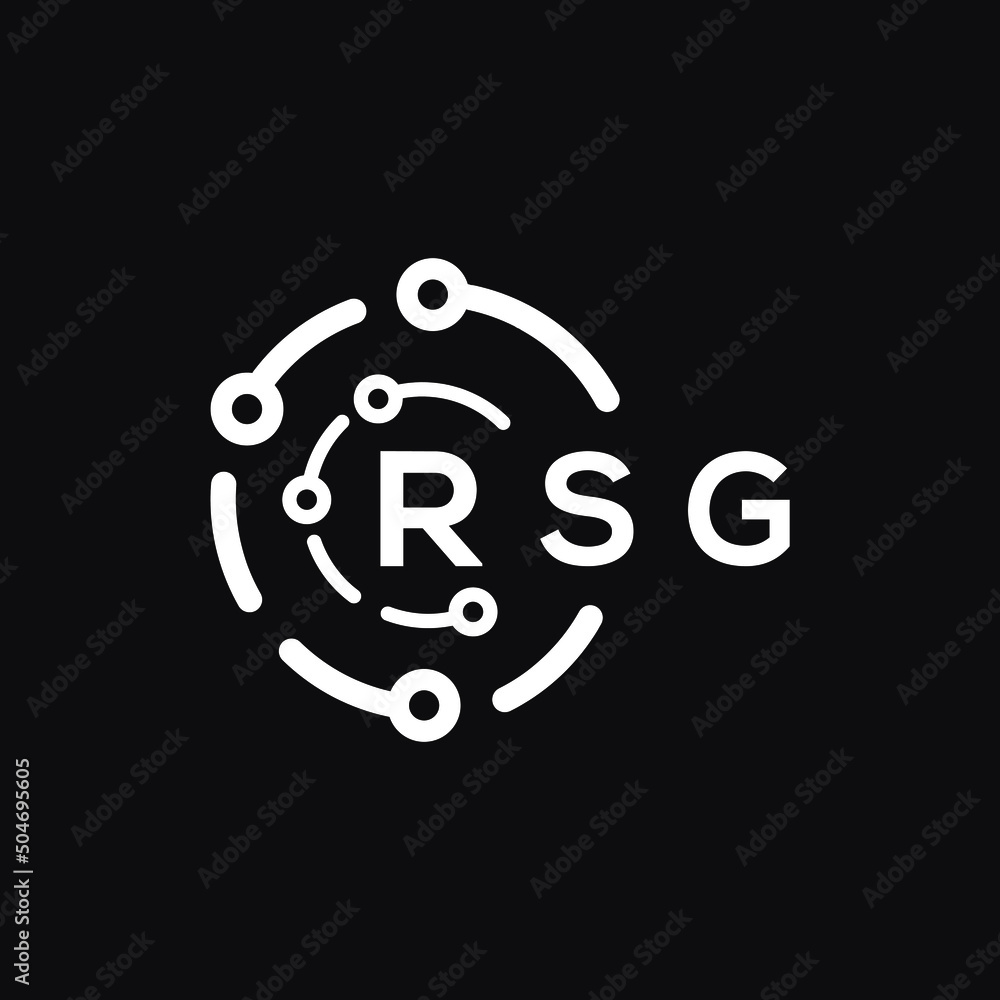 RSG letter logo design on black background. RSG creative initials letter logo concept. RSG letter design. RSG letter logo design on black background. RSG creative initials letter logo concept. RSG letter design.
