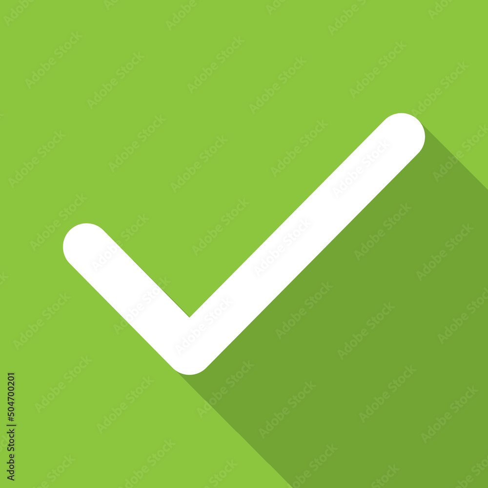 Check mark, tick icon, succes - yes vector illustration isolated on background, vote positive Check mark, tick icon, succes - yes vector illustration isolated on background, vote positive