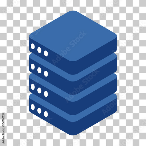 Database storage icon isometric, internet network server cloud data symbol, connection system vector illustration