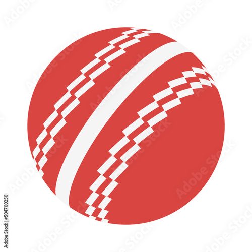 Cricket ball icon, equipment element closeup design, sport object vector illustration