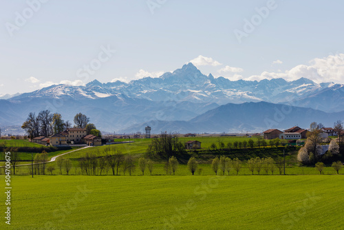 Monviso seen from the Piedmontese plain
