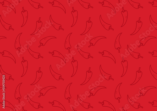 Chili pattern vector. wallpaper free space for text. background. background. Chili icon vector.