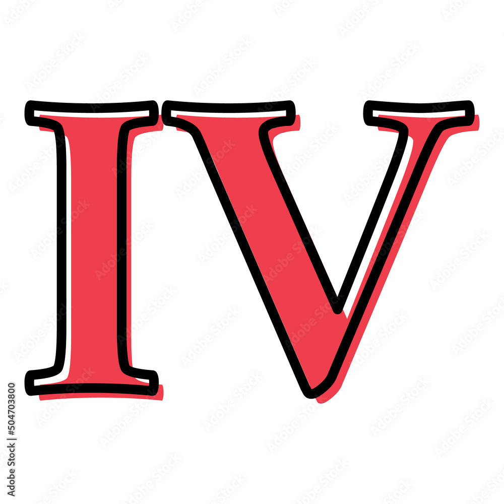 Roman numeral number icon, letter typography style sign, mathematics alphabet icon vector illustration Roman numeral number icon, letter typography style sign, mathematics alphabet icon vector illustration