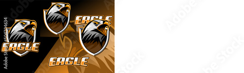eagle gaming mascot esport logo Premium vector