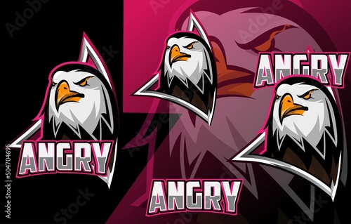 eagle gaming mascot esport logo Premium vector