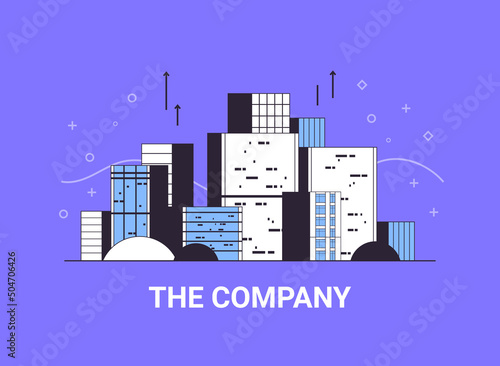 modern company building skyscraper cityscape background