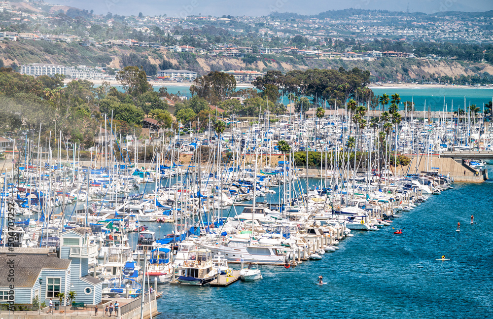 Dana Point Marina on a beautiful summer day, California Dana Point Marina on a beautiful summer day, California