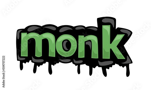 MONK writing vector design on white background