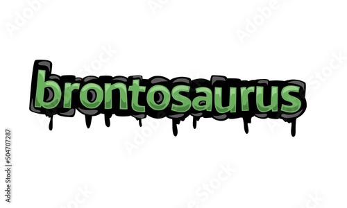BRONTOSAURUS writing vector design on white background