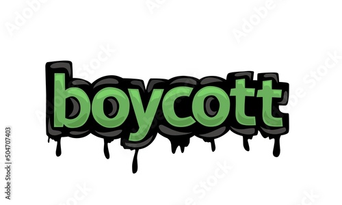 BOYCOTT writing vector design on white background