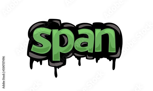 SPAN writing vector design on white background
