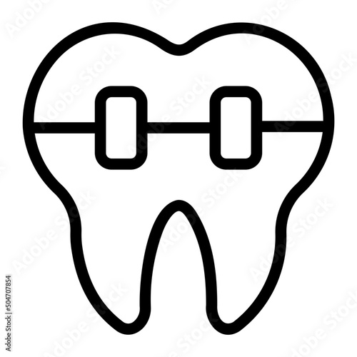 braces line icon