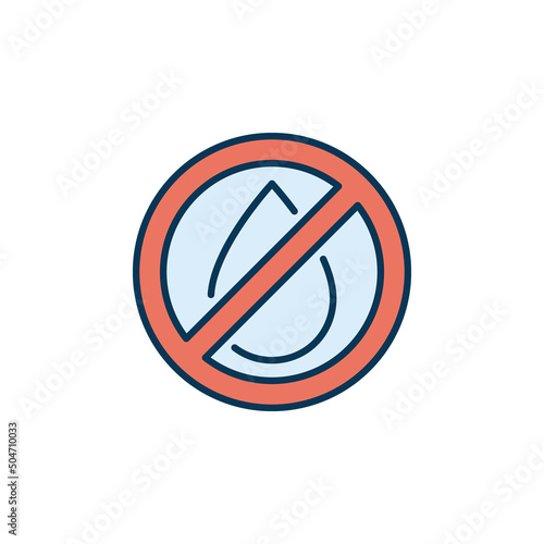 Water Ban modern icon - Vector Water Drop Forbidden sign Free Download Water Ban modern icon - Vector Water Drop Forbidden sign - GFXLoad