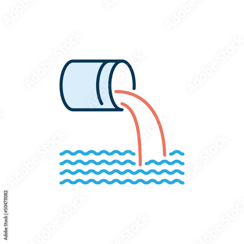 Waste Water vector concept modern icon or symbol