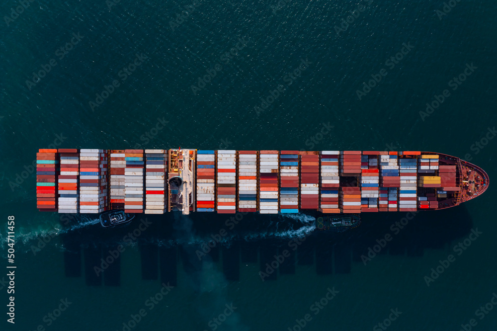 The business of  banner with a Logistic Delivery Cargo  network Ocean sea Service image background
