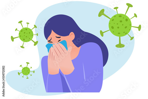 Illustration about viral infectious disease.