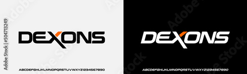 Modern Bold Font. Typography urban style alphabet and number for fashion, sport, technology, digital, movie, logo design, vector illustration