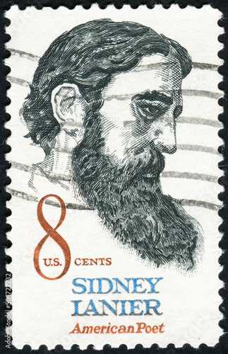 USA - CIRCA 1972 : Postage stamp shows Sidney Lanier, American Poet © Oleksandr Blishch