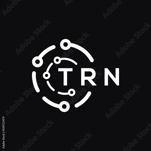 TRN technology letter logo design on black  background. TRN creative initials technology letter logo concept. TRN technology letter design.
