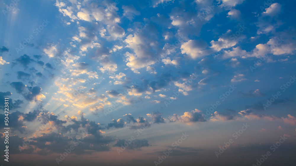 Cumulus clouds in the sky for background and layer Cumulus clouds in the sky for background and layer