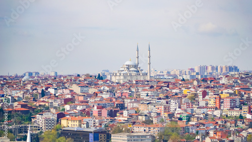 Great view of Istanbul from the Galata Tower.Turkey. European part of the city.