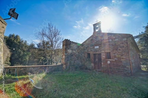 old windmill , image taken in petriolo terme, bagni di petriolo, siena, tuscany, italy photo