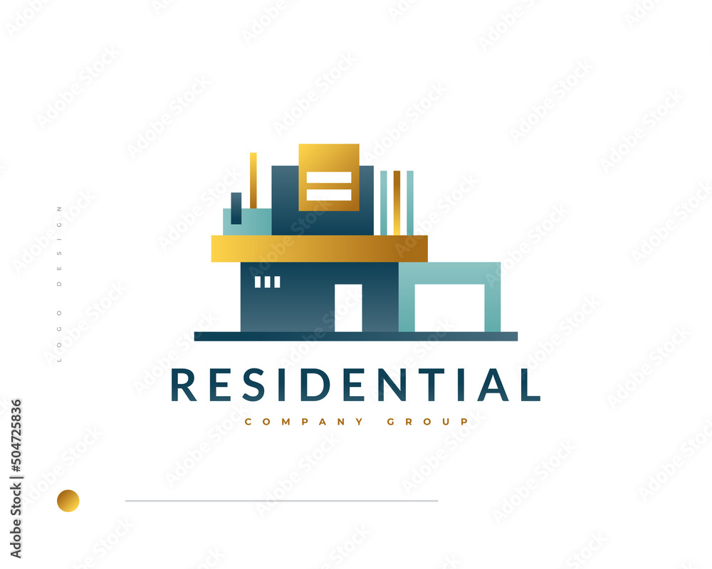 Obraz premium Elegant Modern and Minimalist Real Estate Logo Design. Luxury House Logo Design for Architecture or Construction Business Brand Identity