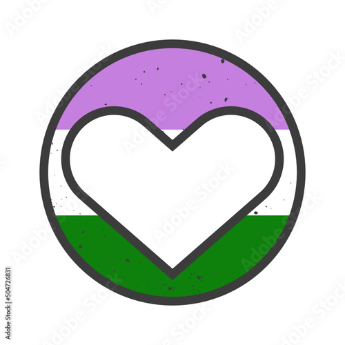 Genderqueer Pride LGBTQ+ flag. Pride Month