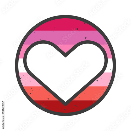 Lesbian Pride LGBTQ+ flag. Pride Month