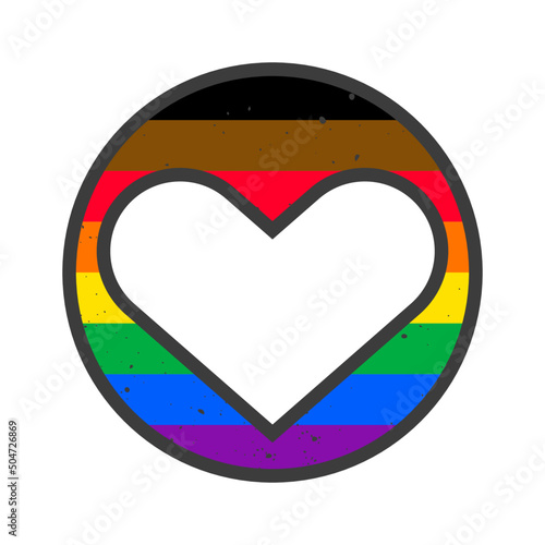 Philadelphia Pride LGBTQ+ flag. Pride Month