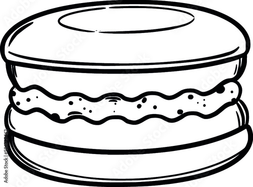 illustration of macaroon