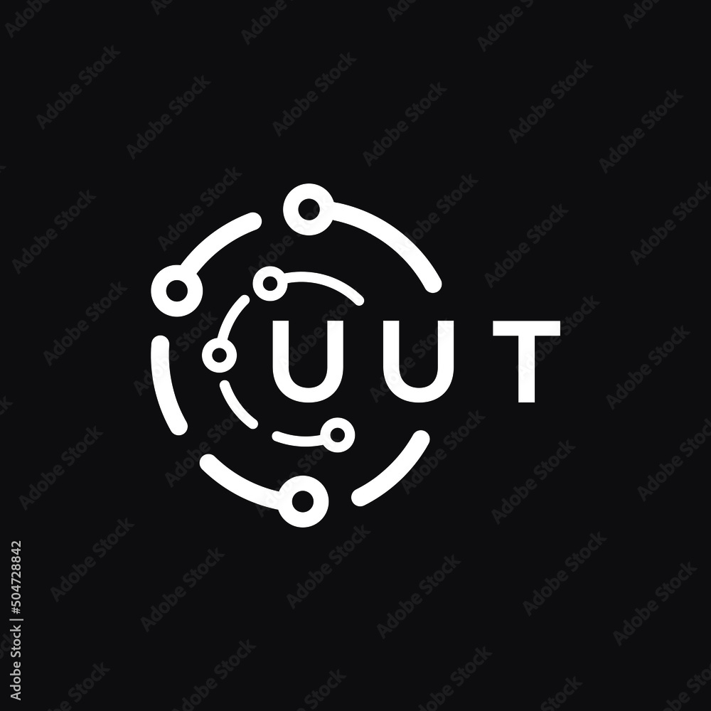 UUT technology letter logo design on black background. UUT creative initials technology letter logo concept. UUT technology letter design. UUT technology letter logo design on black background. UUT creative initials technology letter logo concept. UUT technology letter design.