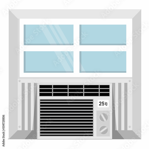 Window air conditioner inside view