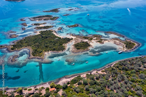 Aerial view of Lichadonisia island in North Evia  Greece