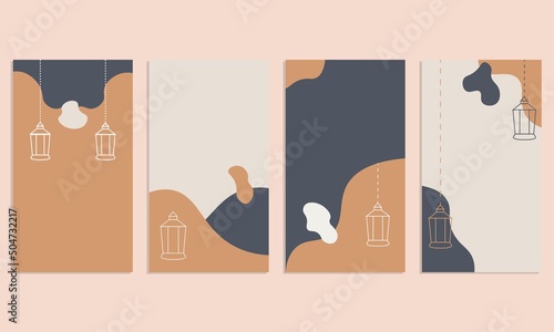 Abstract Lantern Social Media And Card Template