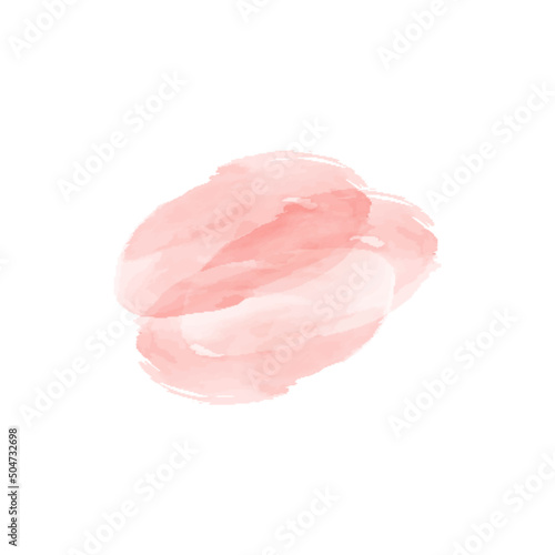 Blush fluid painting . Abstract pink or apricot watercolorspot or splash. Spring wedding invitation dusty rose or veil texture. Alcohol ink.