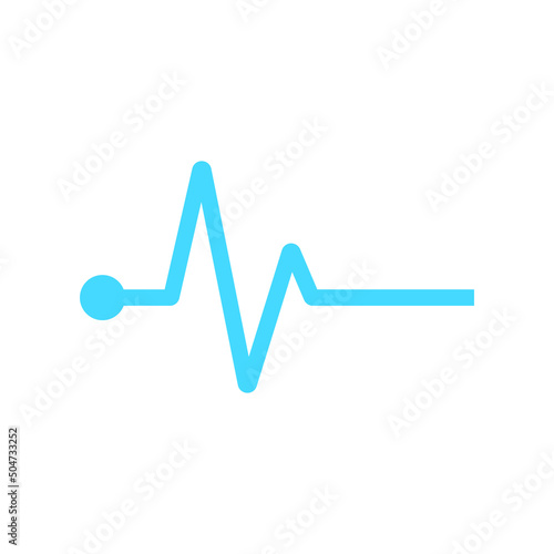 Heartbeat vector blue icon