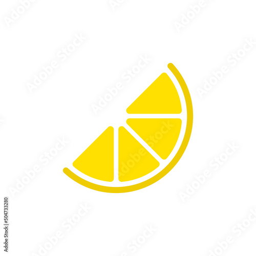 Sliced lemon vector icon