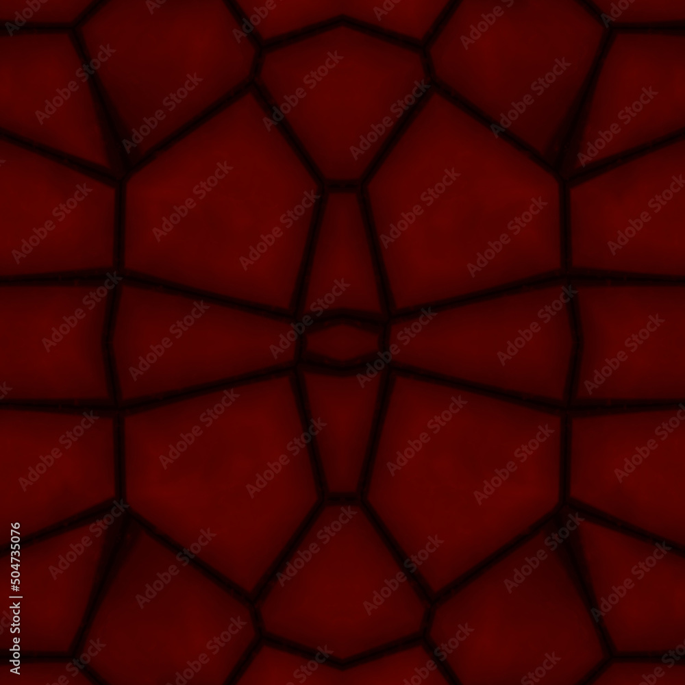 Red seamless texture. Dark red abstraction with mesh patterns. The texture of a honeycomb on a red background.
Red seamless texture. Dark red abstraction with mesh patterns. The texture of a honeycomb on a red background.