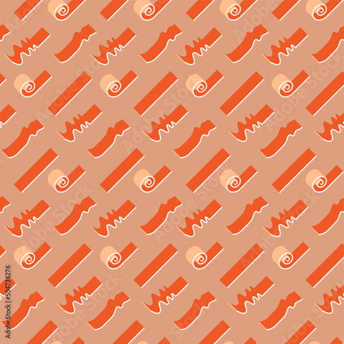 Sticks of chewing gum in various shapes. Seamless vector pattern