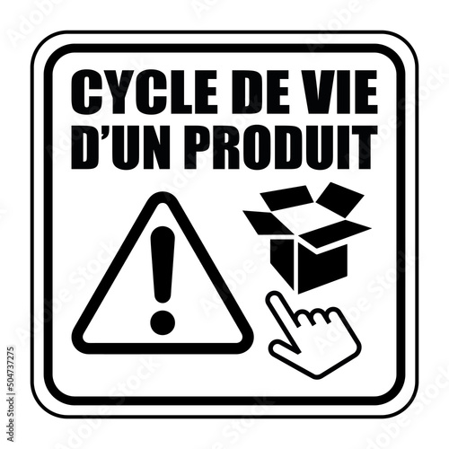 Logo cycle de vie d'un produit.