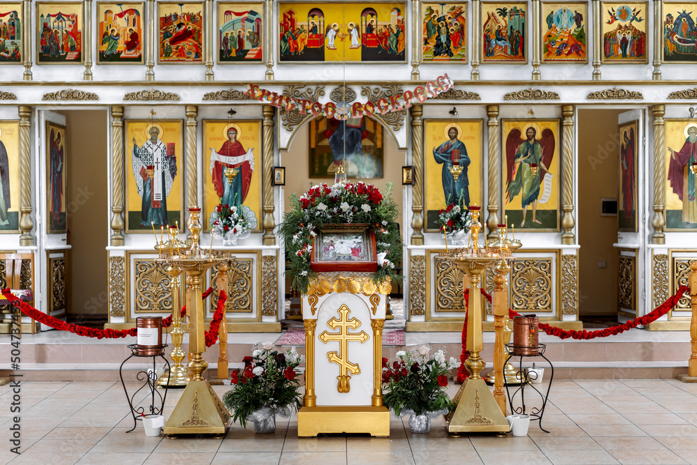 Orthodox church altar, religion and faith