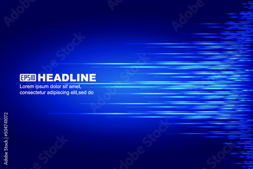 Light lines extending to the right of the Internet speed vector background